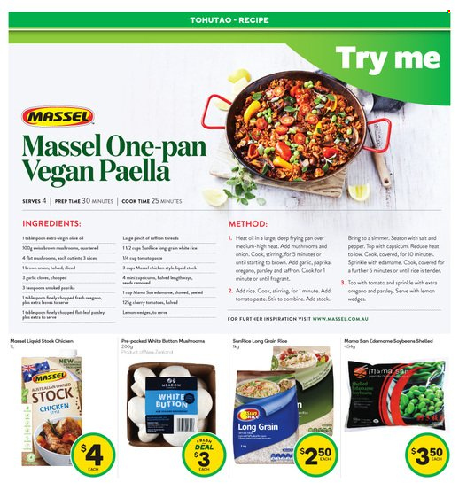 thumbnail - Countdown mailer - 27.06.2022 - 03.07.2022 - Sales products - parsley, capsicum, paella, tomato paste, rice, soybeans, pepper, pan, cup. Page 8.