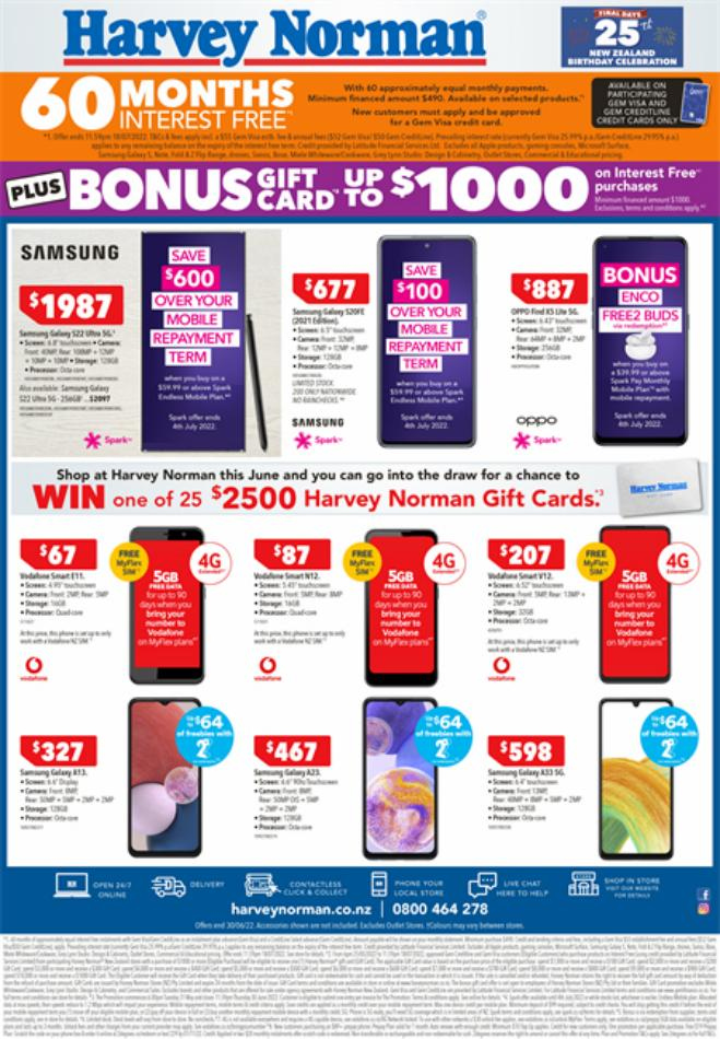 thumbnail - Harvey Norman mailer - 24.06.2022 - 30.06.2022 - Sales products - Samsung, Oppo. Page 3.