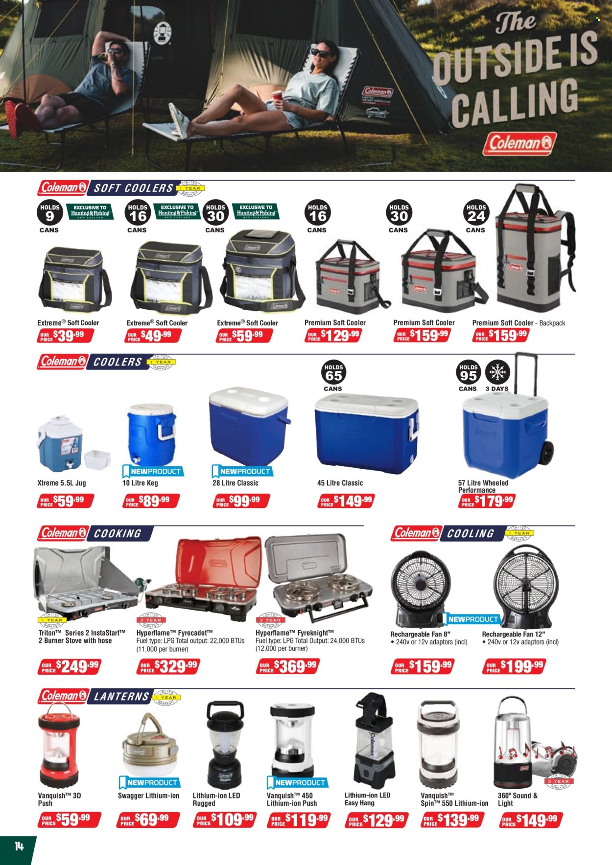 thumbnail - Hunting & Fishing mailer - 17.10.2022 - 28.02.2023 - Sales products - rechargeable fan. Page 14.