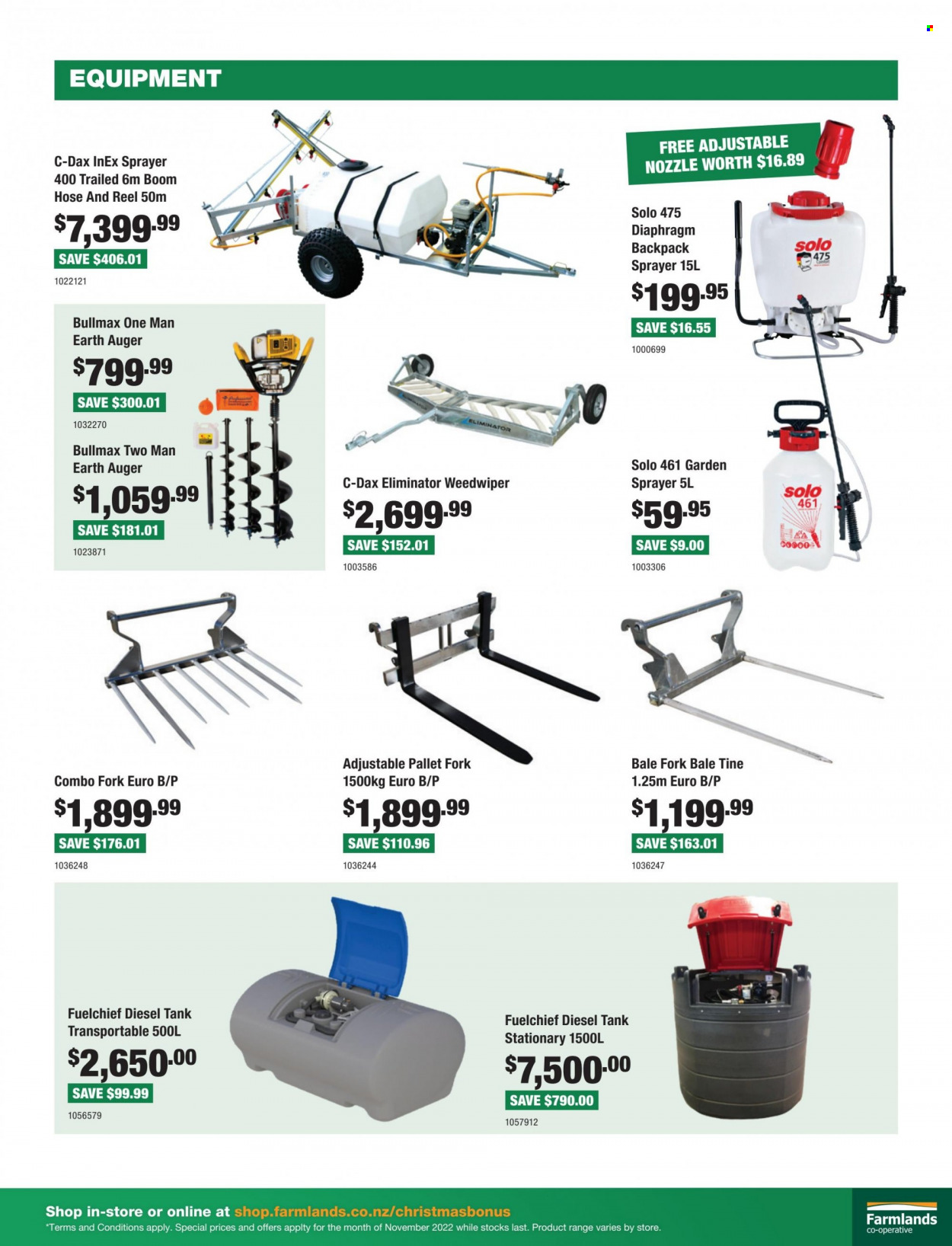 thumbnail - Farmlands mailer - 01.11.2022 - 30.11.2022 - Sales products - tank, sprayer. Page 9.