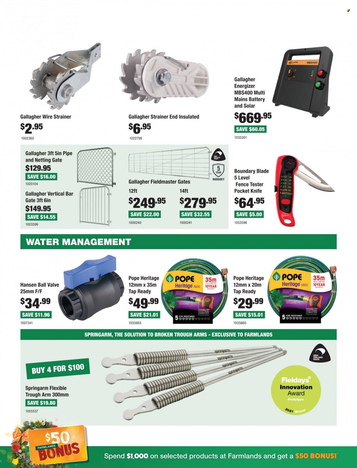 thumbnail - Farmlands mailer - 01.11.2022 - 30.11.2022 - Sales products - pipe, knife. Page 12.