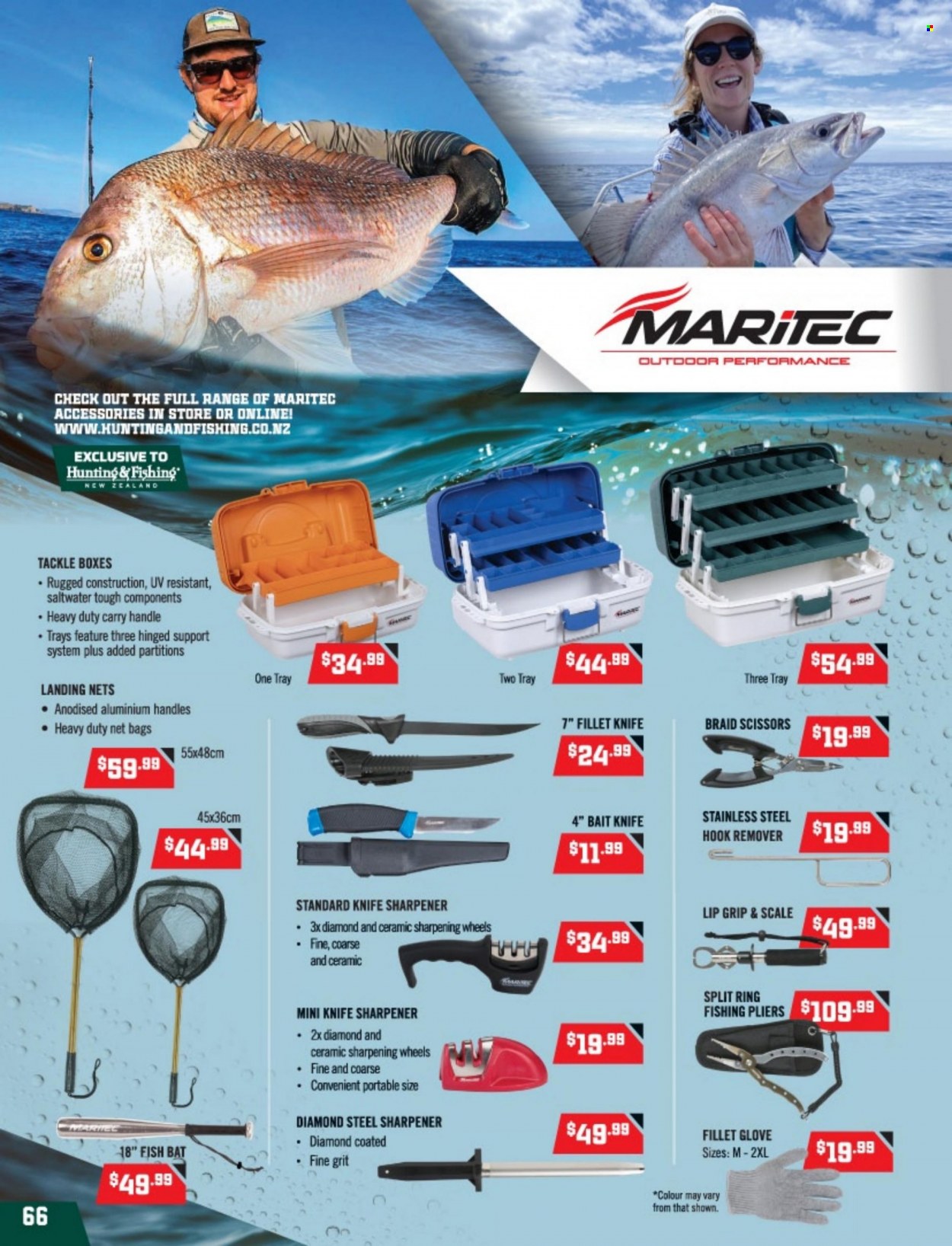 thumbnail - Hunting & Fishing mailer - Sales products - knife, sharpener, tray, scale, knife sharpener. Page 66.
