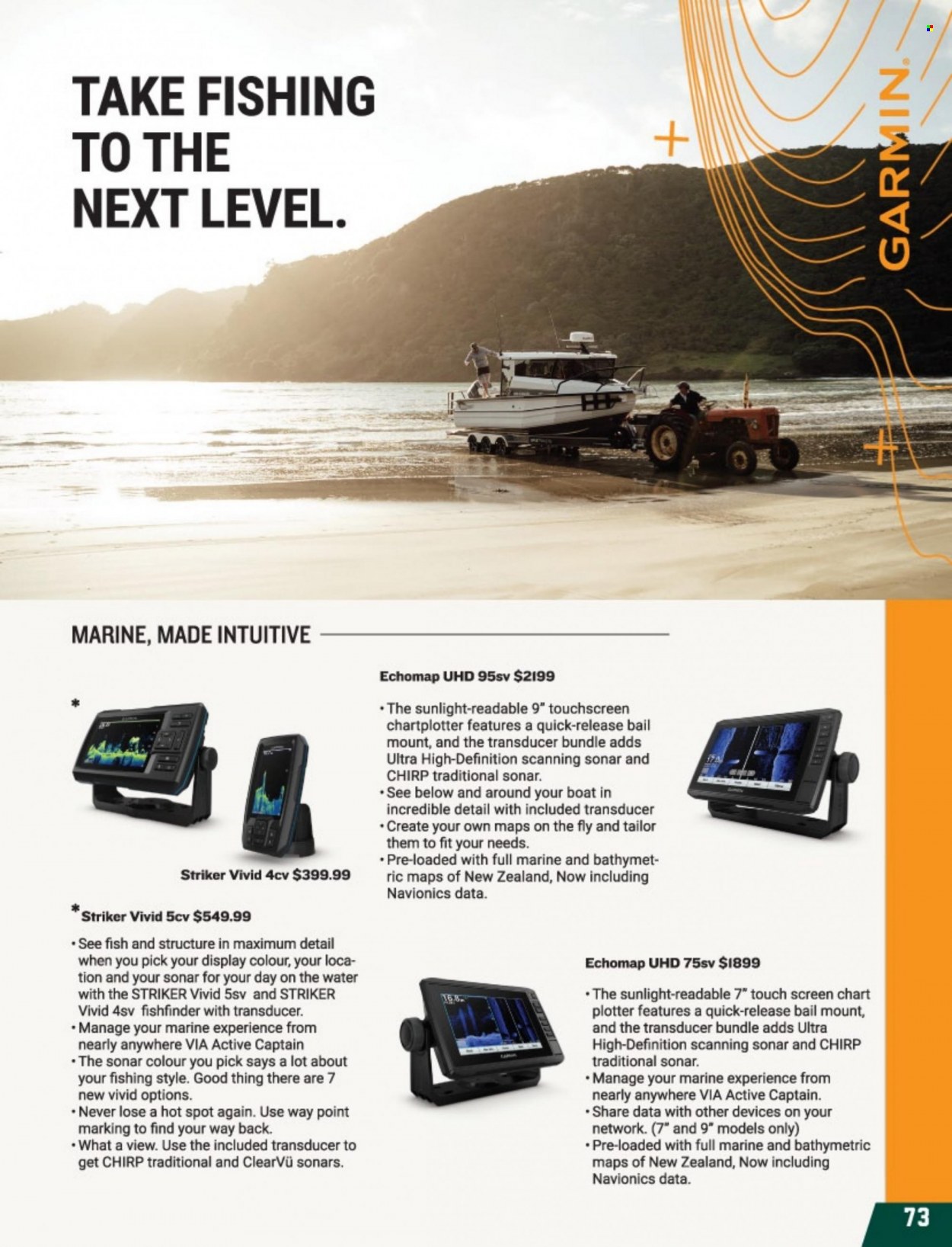 thumbnail - Hunting & Fishing mailer - Sales products - fish finder. Page 73.