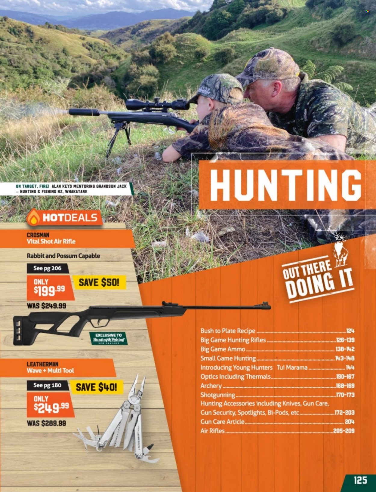 thumbnail - Hunting & Fishing mailer - Sales products - knife. Page 125.