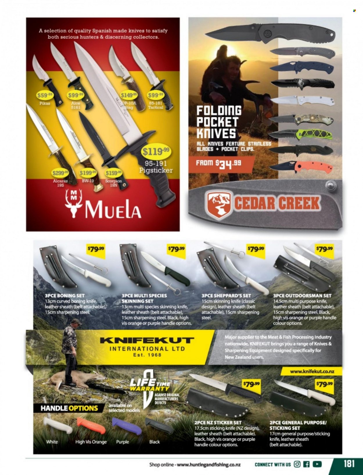 thumbnail - Hunting & Fishing mailer - Sales products - knife. Page 181.