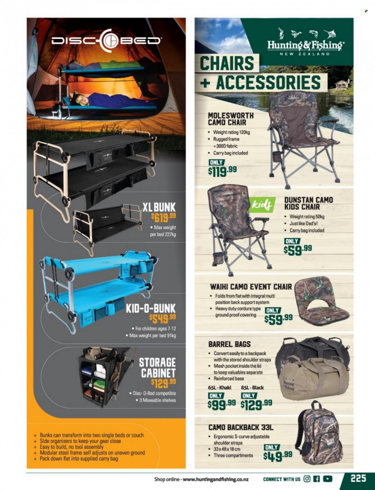 thumbnail - Hunting & Fishing mailer - Sales products - lid. Page 225.