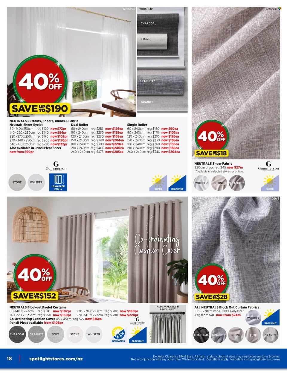 thumbnail - Spotlight mailer - 16.11.2022 - 04.12.2022 - Sales products - pencil, cushion, curtain, roller. Page 18.