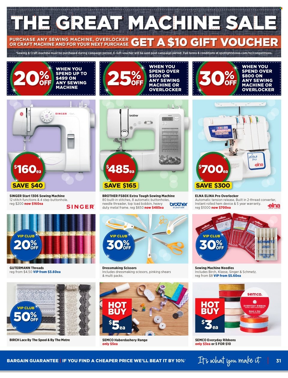 thumbnail - Spotlight mailer - 16.11.2022 - 04.12.2022 - Sales products - Brother, scissors, ribbon, metal frame. Page 31.