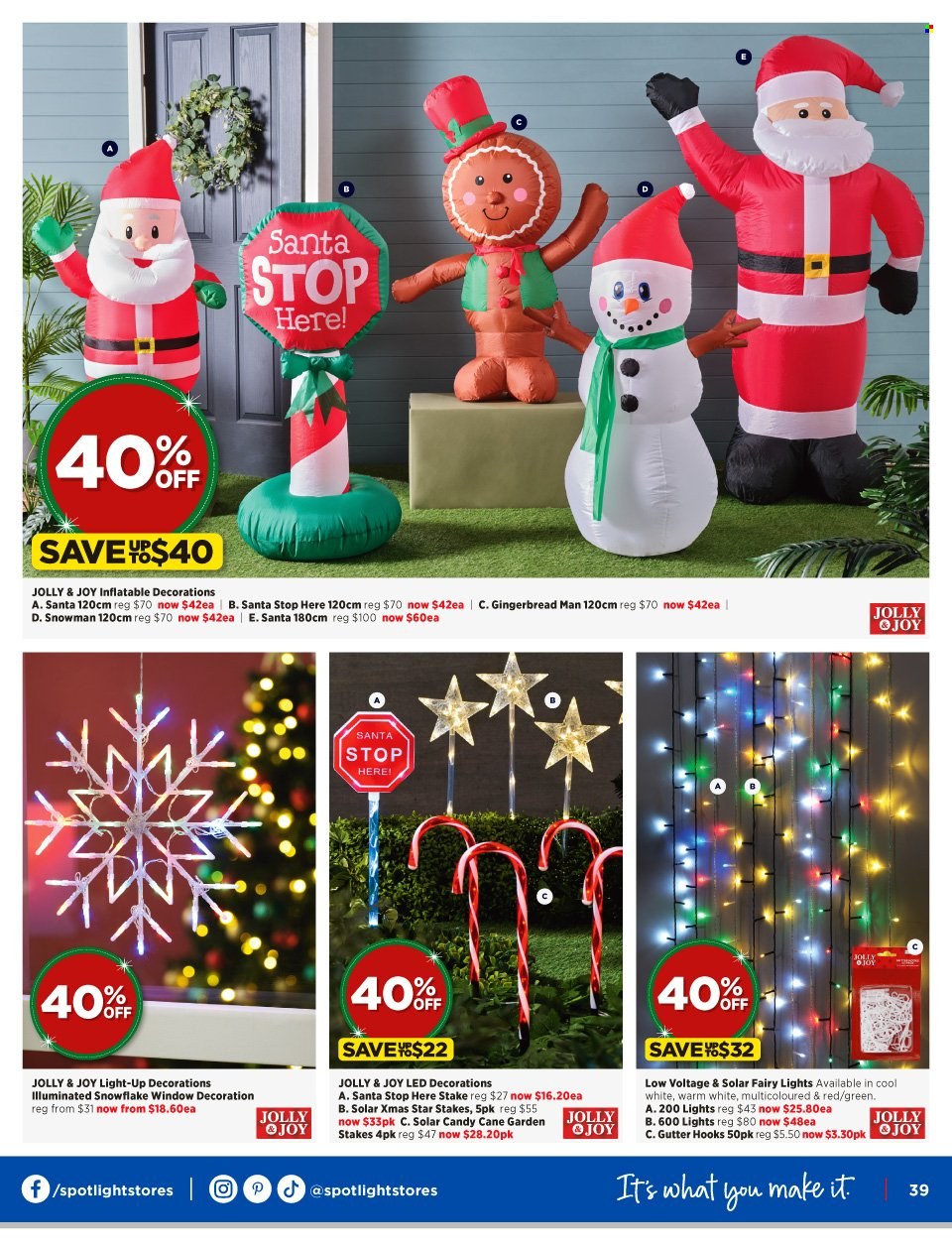 thumbnail - Spotlight mailer - 16.11.2022 - 04.12.2022 - Sales products - hook, inflatable decor. Page 39.