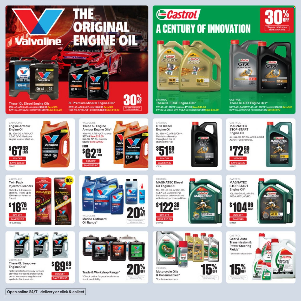 thumbnail - SuperCheap Auto mailer - 17.11.2022 - 27.11.2022 - Sales products - motorcycle, motor oil, Valvoline, Castrol, Engine Armour. Page 12.