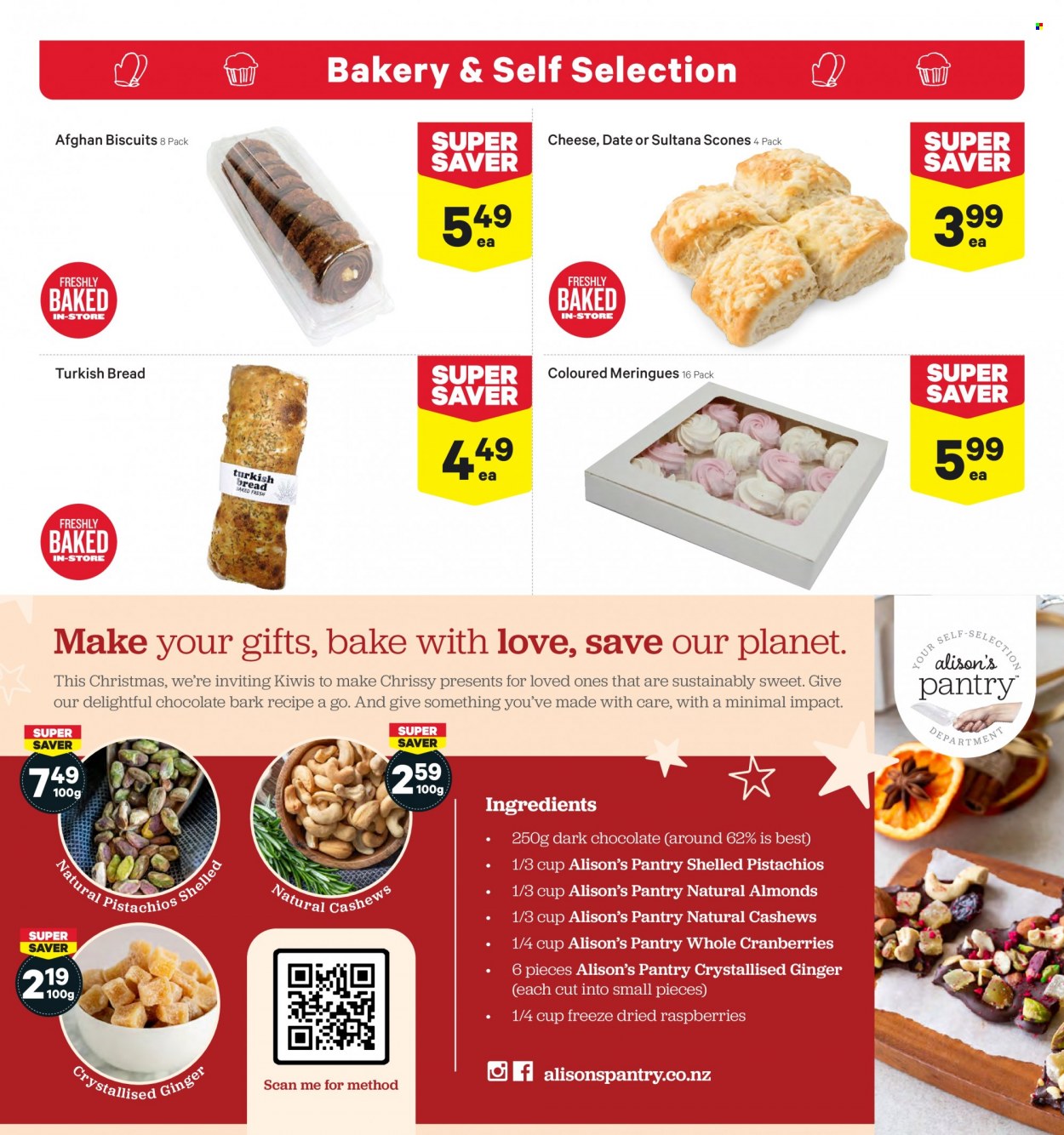 thumbnail - New World mailer - 21.11.2022 - 27.11.2022 - Sales products - ginger, kiwi, cheese, chocolate, biscuit, dark chocolate, cranberries, almonds, cashews, pistachios, cup. Page 12.