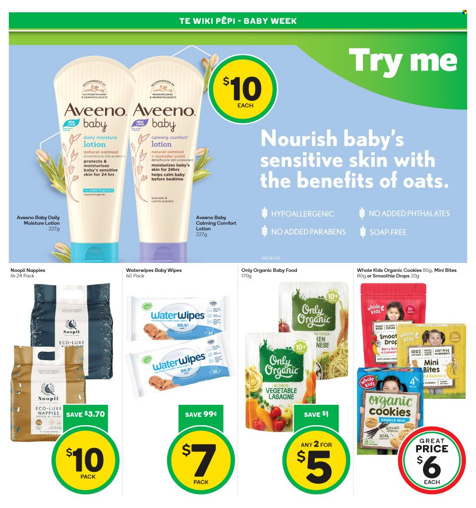 thumbnail - Countdown mailer - 21.11.2022 - 27.11.2022 - Sales products - coconut, milk, cookies, oatmeal, smoothie, organic baby food, wipes, baby wipes, nappies, Aveeno, soap, body lotion, fragrance. Page 22.