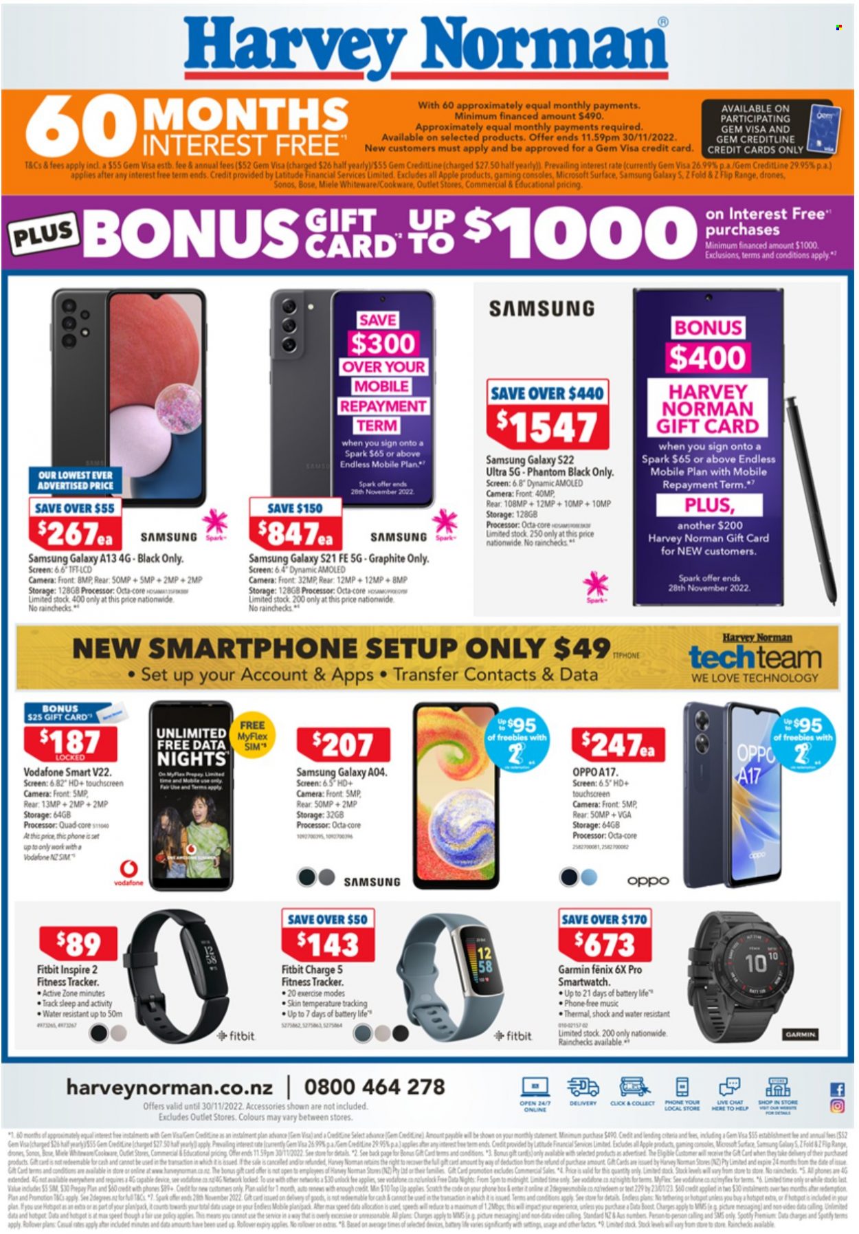 thumbnail - Harvey Norman mailer - 25.11.2022 - 27.11.2022 - Sales products - Hama, Apple, Samsung Galaxy, drone, Samsung, Oppo, Samsung Galaxy S, smartphone, Samsung Galaxy S21, Garmin, Fitbit, fitness tracker, smart watch, camera, Sonos, BOSE, Miele. Page 3.