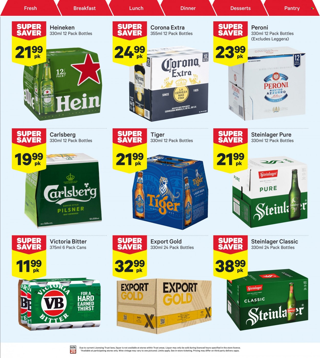 thumbnail - New World mailer - 28.11.2022 - 04.12.2022 - Sales products - Victoria Sponge, wine, beer, Corona Extra, Heineken, Carlsberg, Steinlager, Peroni. Page 33.