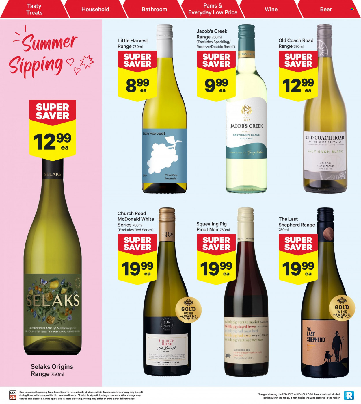 thumbnail - New World mailer - 28.11.2022 - 04.12.2022 - Sales products - red wine, wine, Pinot Noir, alcohol, Jacob's Creek, beer. Page 34.
