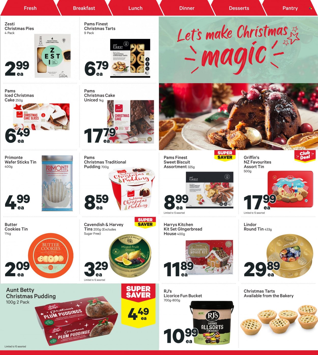 thumbnail - New World mailer - 28.11.2022 - 04.12.2022 - Sales products - cake, gingerbread, christmas cake, pudding, cookies, wafers, Lindor, butter cookies, biscuit, Griffin's, dried fruit, brandy. Page 37.