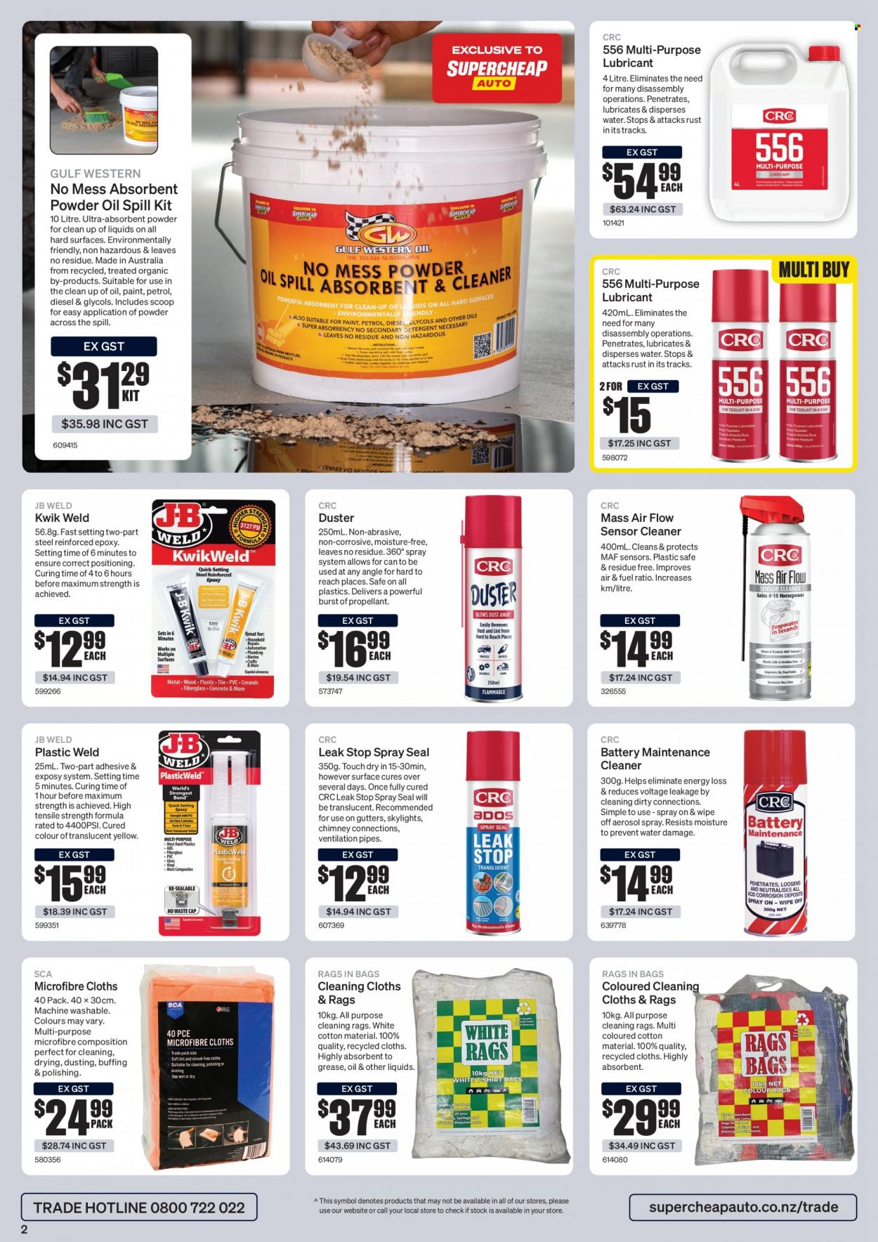 thumbnail - SuperCheap Auto mailer - 01.12.2022 - 24.12.2022 - Sales products - cleaner, duster, rags, adhesive, lubricant. Page 2.