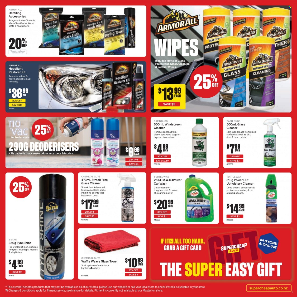 thumbnail - SuperCheap Auto mailer - 01.12.2022 - 11.12.2022 - Sales products - wipes, cleaner, glass cleaner, headlamp, Armor All, tyre shine, tires. Page 8.