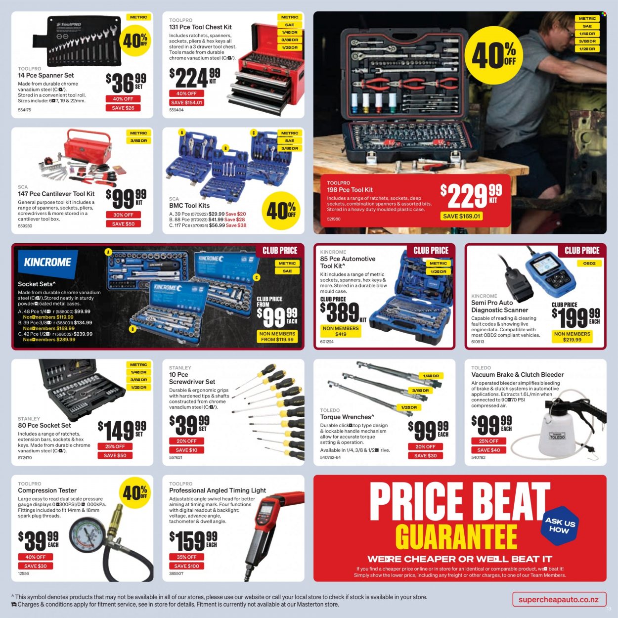 thumbnail - SuperCheap Auto mailer - 01.12.2022 - 11.12.2022 - Sales products - scale, Stanley, screwdriver, pliers, tool box, socket set, tool set, tool chest, screwdriver set, torque wrench. Page 14.