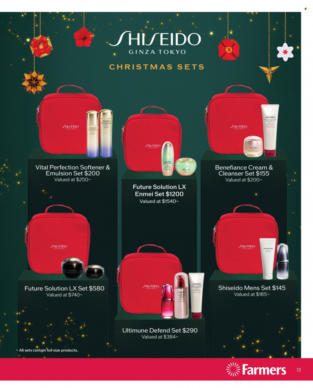 thumbnail - Farmers mailer - 01.12.2022 - 24.12.2022 - Sales products - cleanser, Shiseido. Page 13.