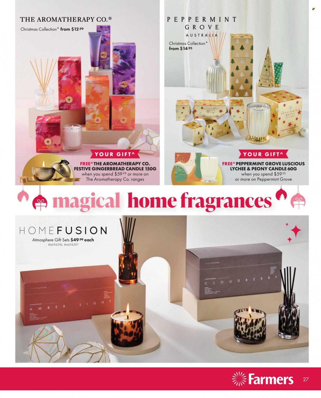 thumbnail - Farmers mailer - 01.12.2022 - 24.12.2022 - Sales products - fragrance, candle, diffuser. Page 27.