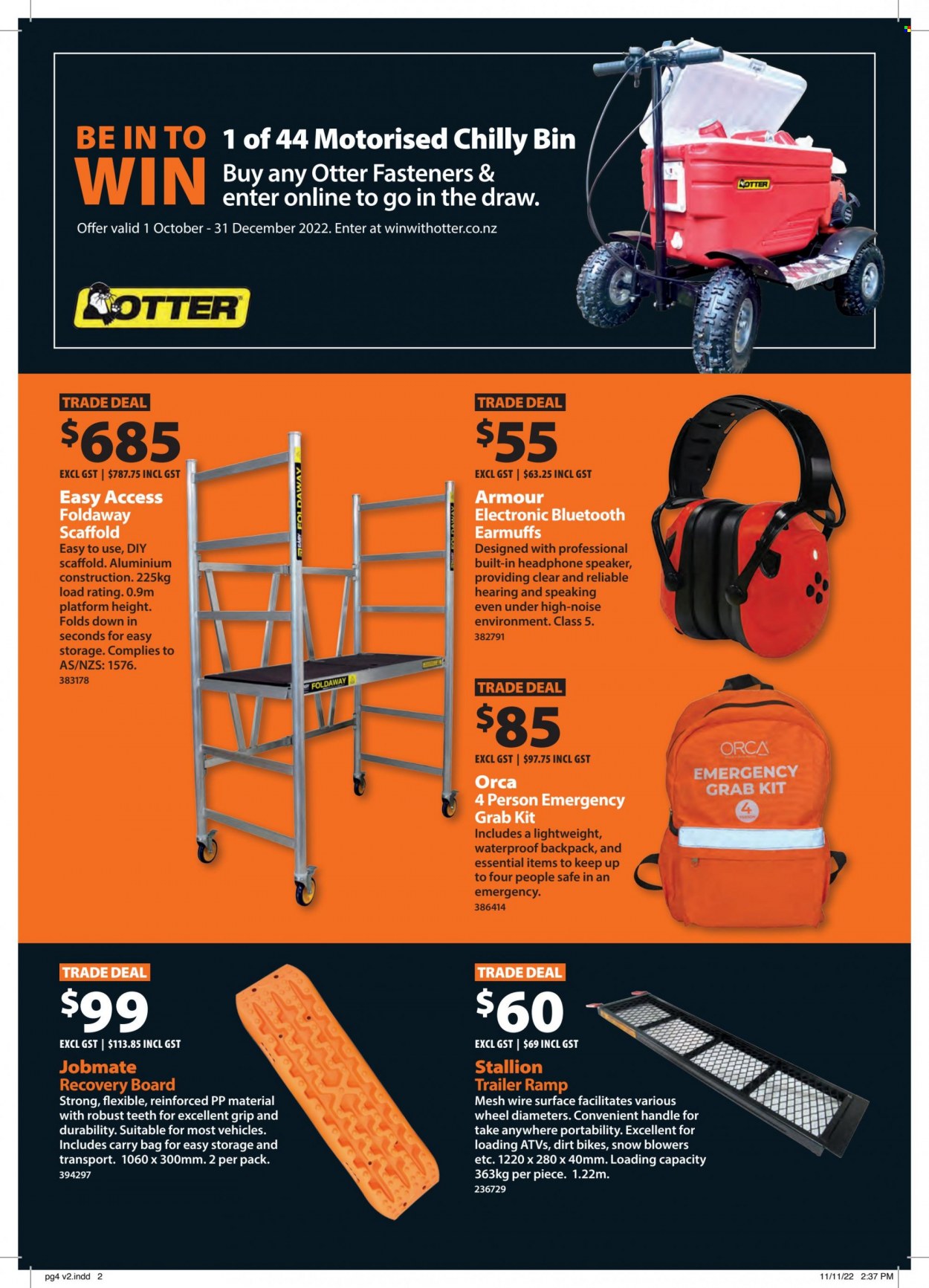 thumbnail - Mitre 10 mailer - 01.12.2022 - 31.12.2022 - Sales products - earmuffs, bluetooth earmuffs, trailer. Page 4.