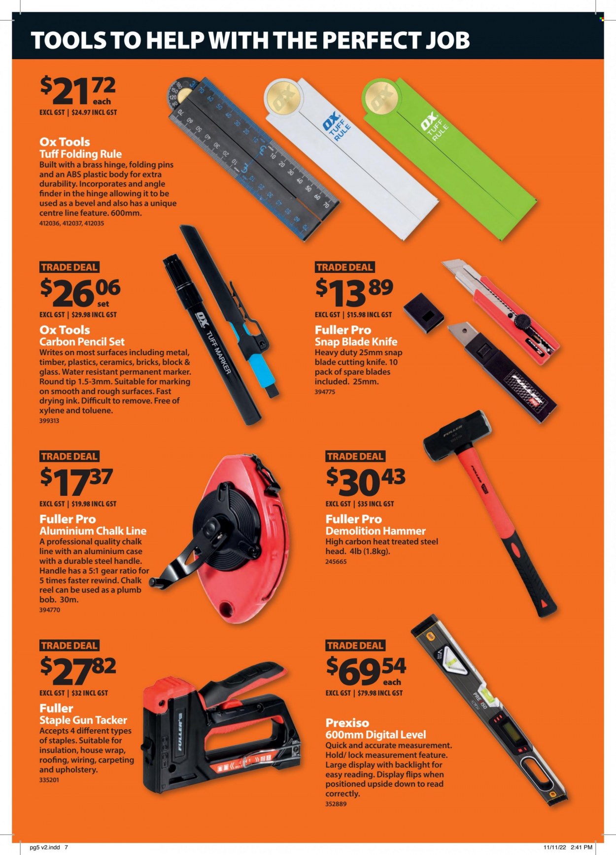 thumbnail - Mitre 10 mailer - 01.12.2022 - 31.12.2022 - Sales products - knife, hammer, aluminium case. Page 5.