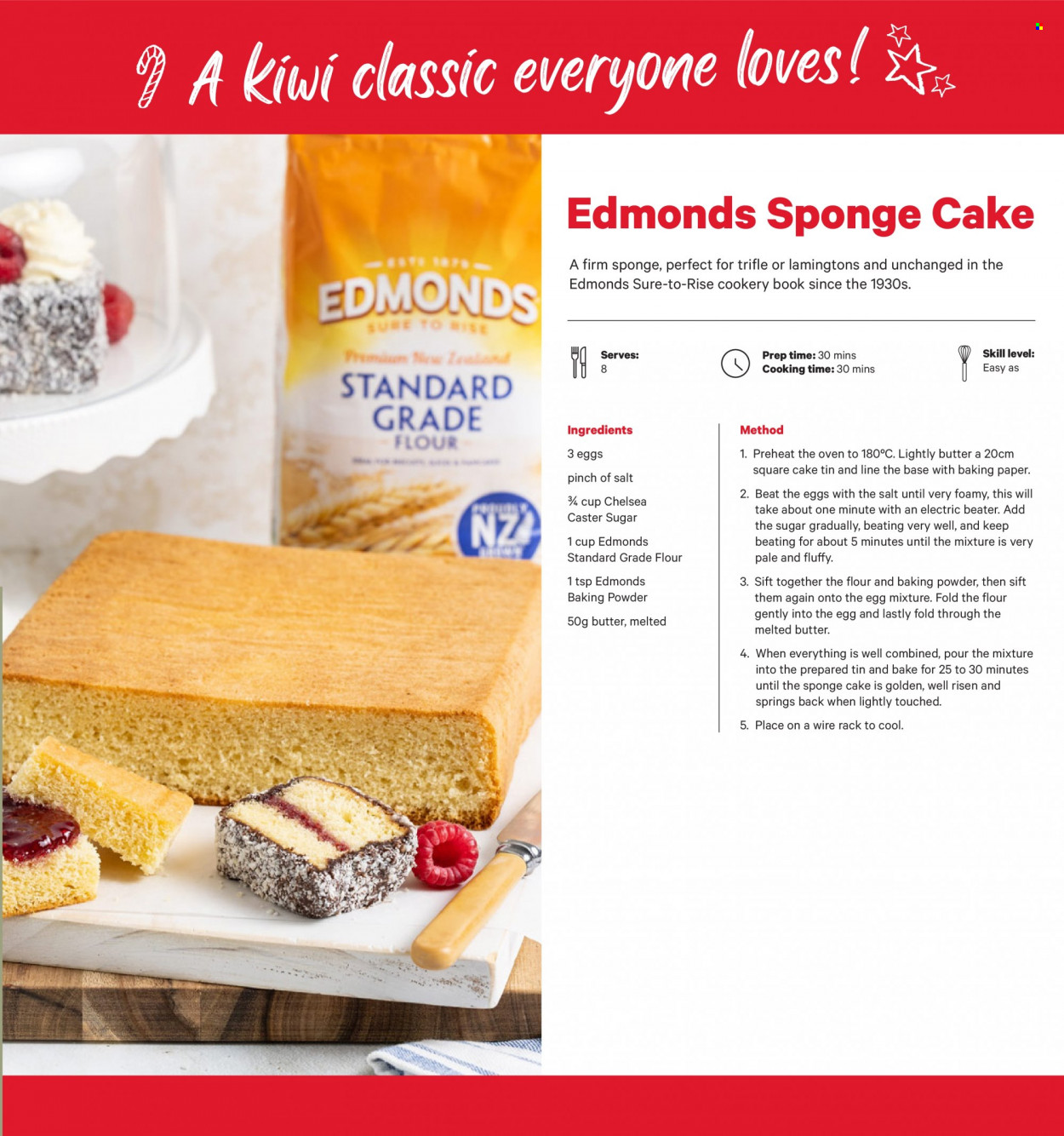thumbnail - New World mailer - 05.12.2022 - 11.12.2022 - Sales products - sponge cake, flour, caster sugar, Sure, baking paper. Page 15.