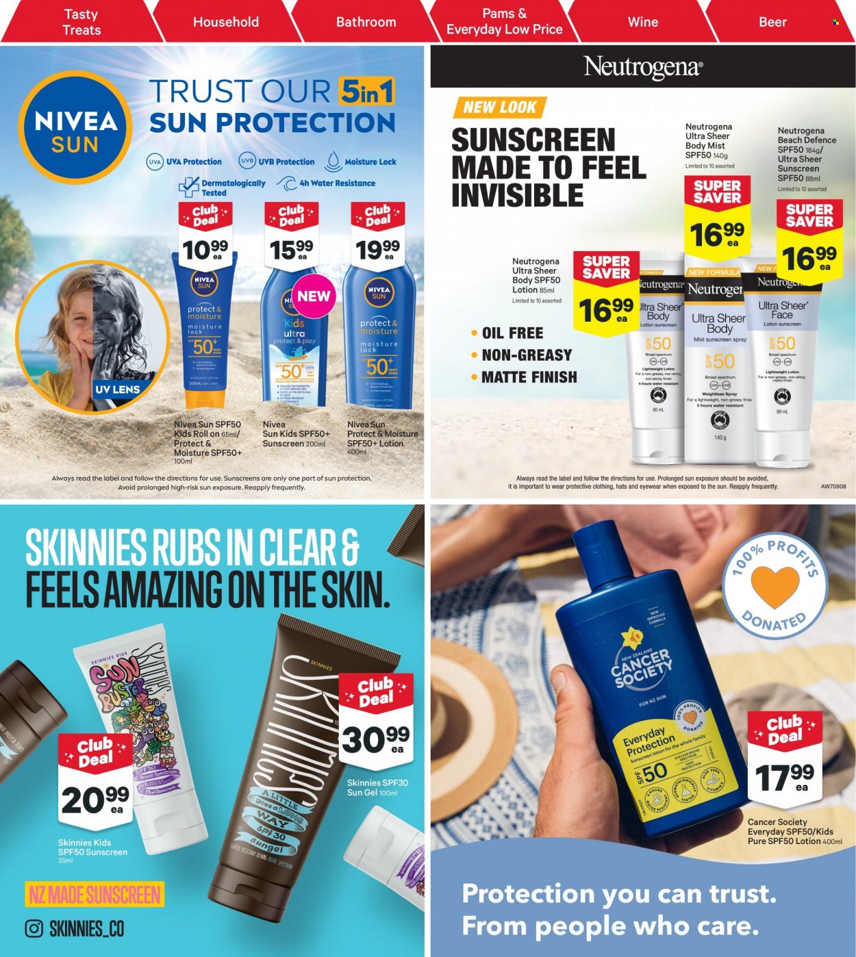 thumbnail - New World mailer - 05.12.2022 - 11.12.2022 - Sales products - wine, beer, Nivea, Neutrogena, body lotion, body mist, roll-on. Page 20.