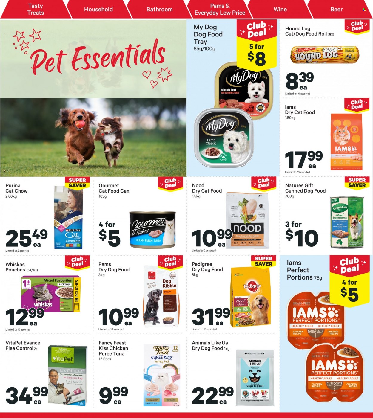 thumbnail - New World mailer - 05.12.2022 - 11.12.2022 - Sales products - cage free eggs, wine, beer, animal food, dry dog food, cat food, dog food, Purina, Whiskas, Pedigree, dry cat food, Fancy Feast, Iams. Page 28.