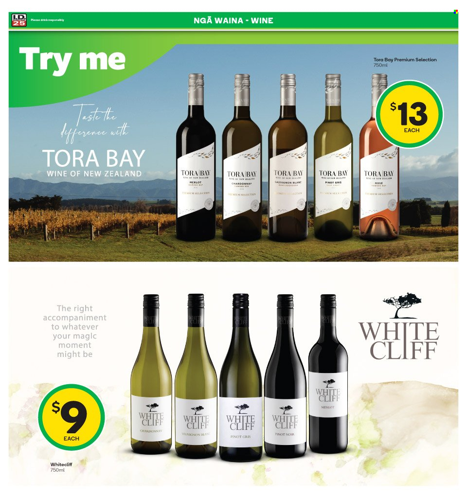 thumbnail - Countdown mailer - 05.12.2022 - 11.12.2022 - Sales products - red wine, white wine, Chardonnay, wine, Merlot, Pinot Noir, Pinot Grigio, Sauvignon Blanc. Page 19.