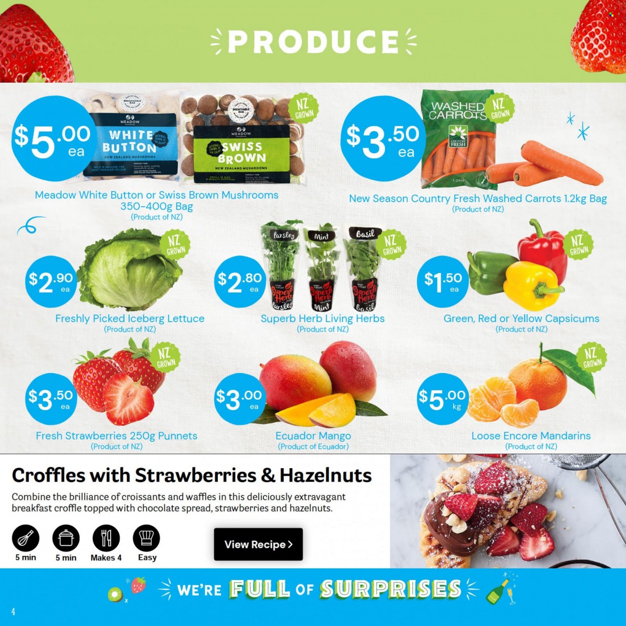 thumbnail - Fresh Choice mailer - 05.12.2022 - 11.12.2022 - Sales products - parsley, capsicum, mandarines, mango, herbs. Page 4.