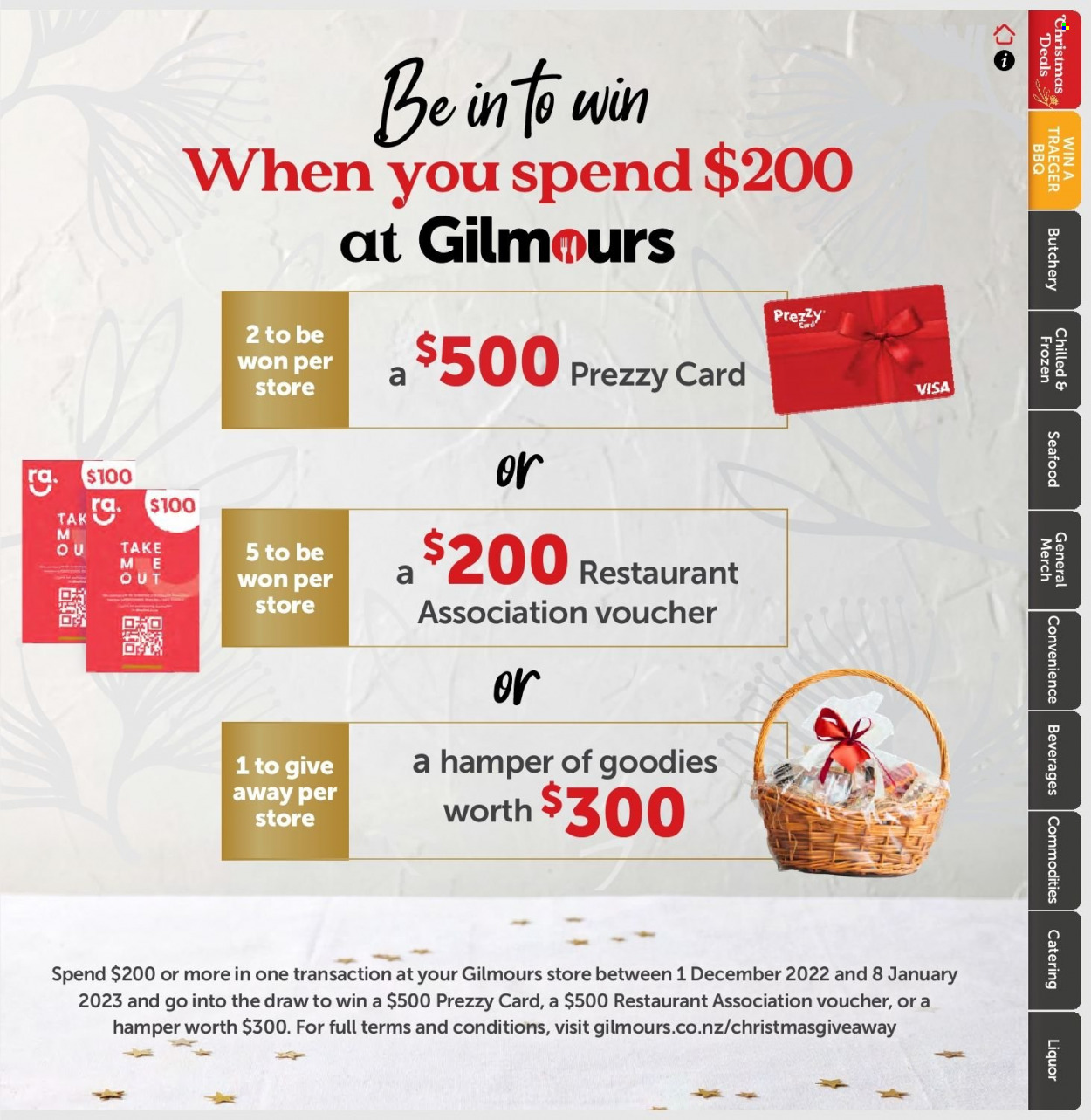 thumbnail - Gilmours mailer - 05.12.2022 - 08.01.2023 - Sales products - seafood, liquor. Page 6.