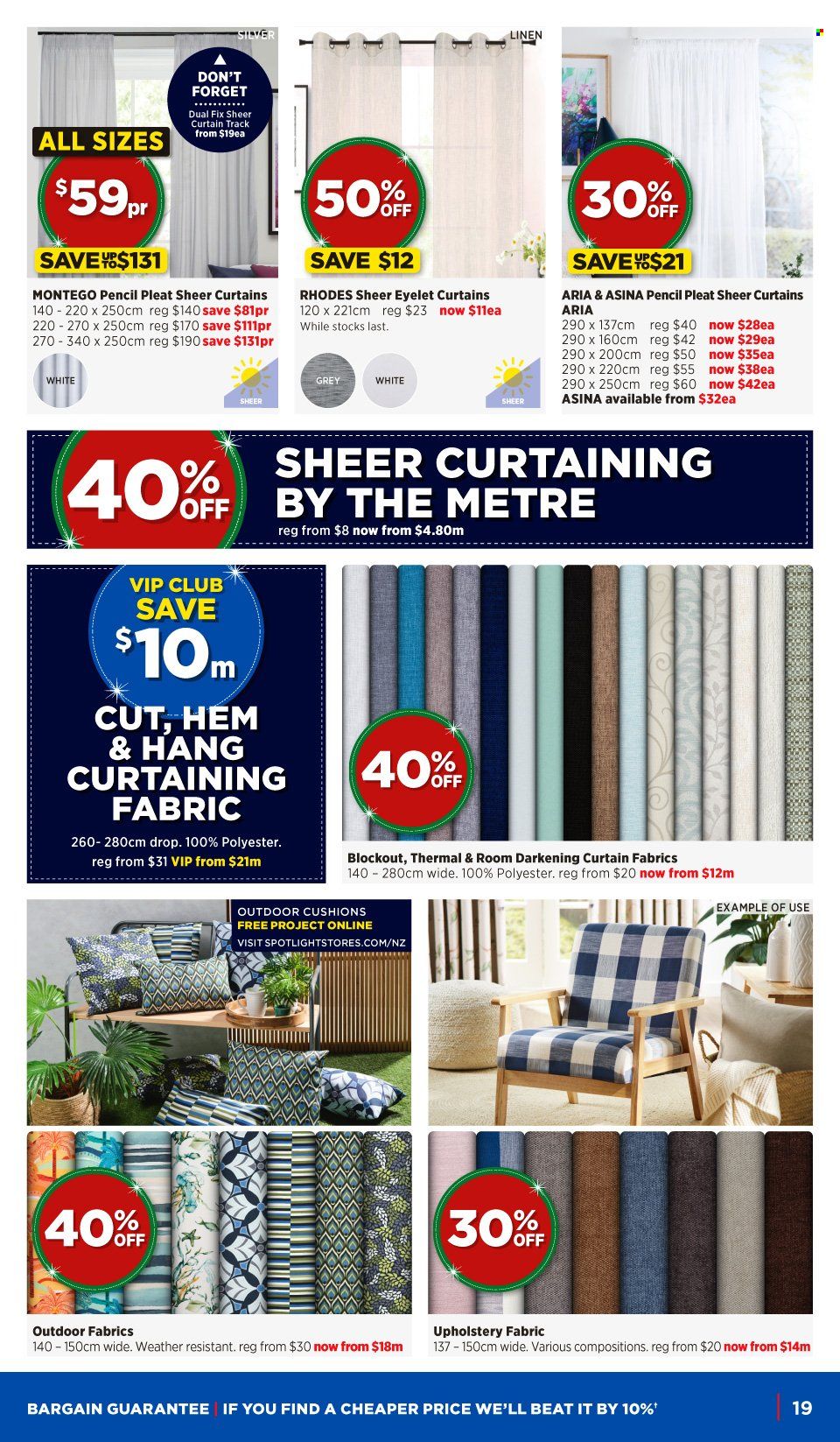 thumbnail - Spotlight mailer - 07.12.2022 - 24.12.2022 - Sales products - pencil, cushion, linens, curtain. Page 19.