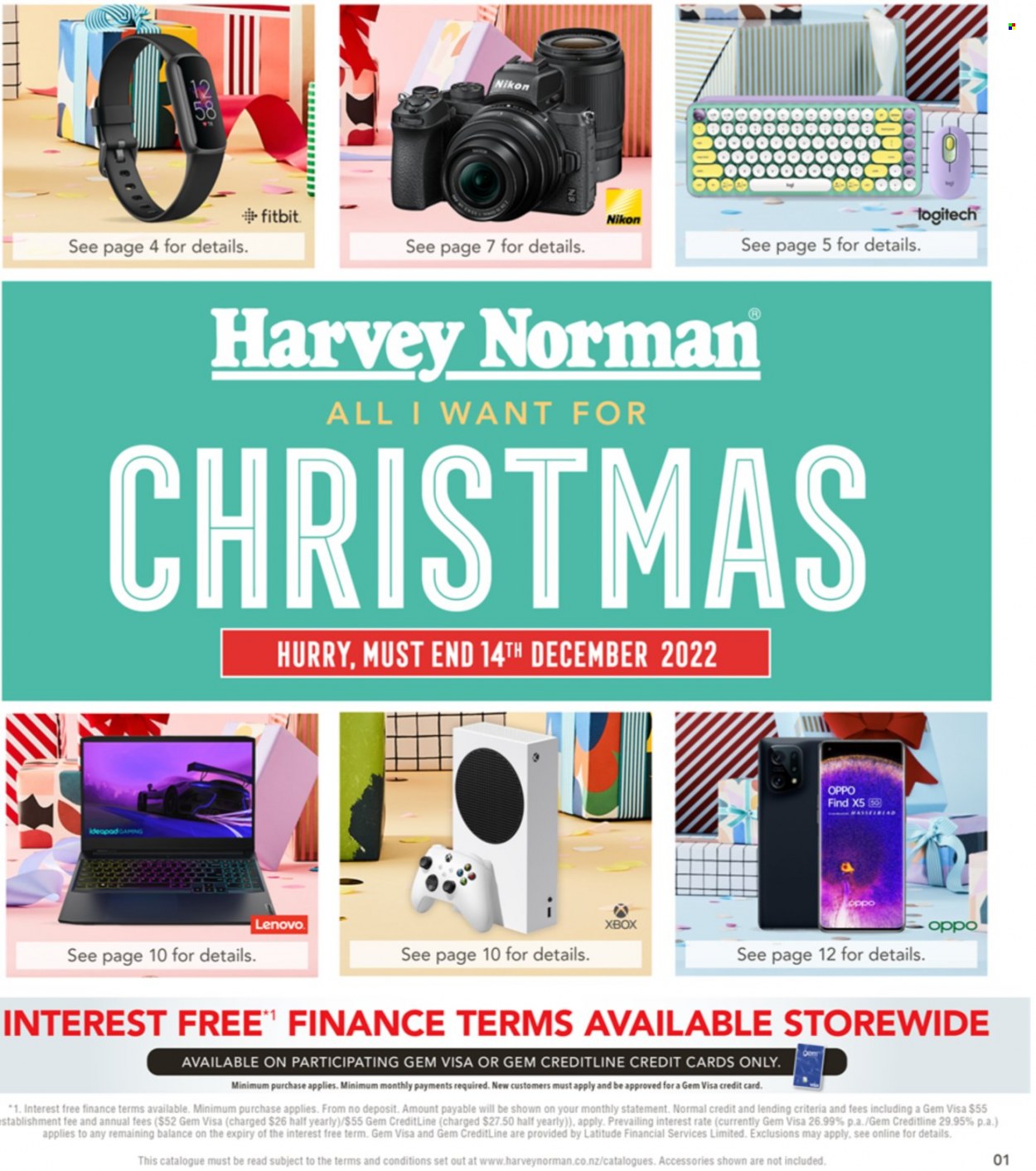 thumbnail - Harvey Norman mailer - 06.12.2022 - 14.12.2022 - Sales products - Lenovo, Oppo, Fitbit, Xbox, Nikon. Page 1.