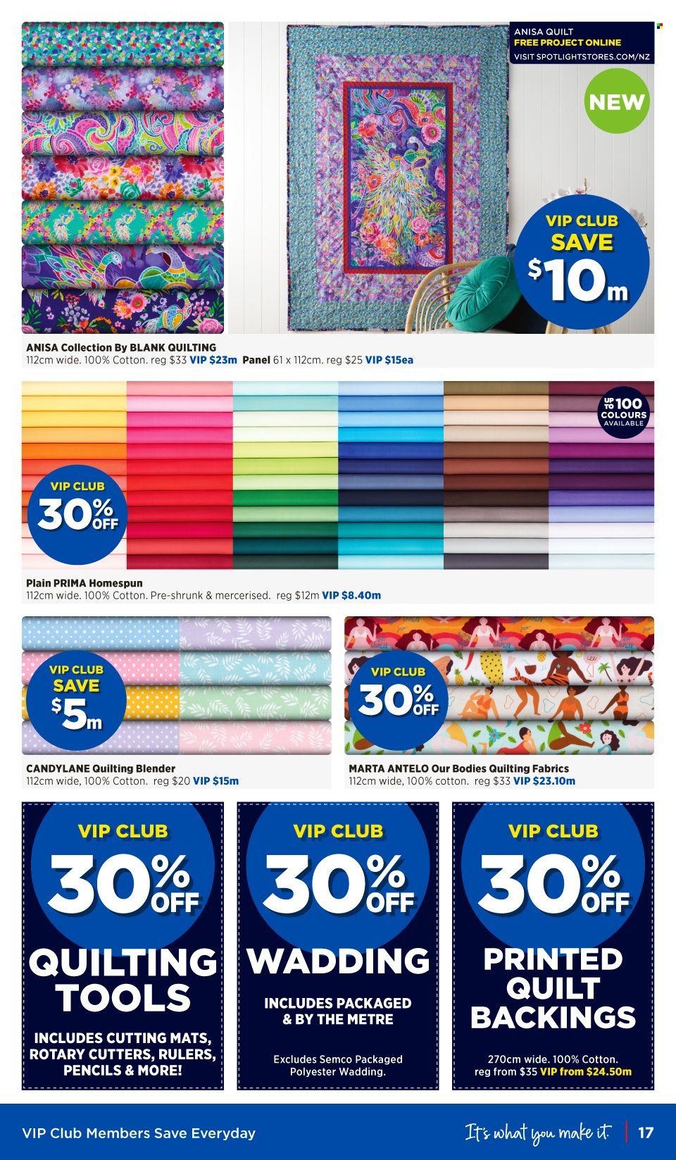 thumbnail - Spotlight mailer - 18.01.2023 - 07.02.2023 - Sales products - pencil, ruler, quilt. Page 17.
