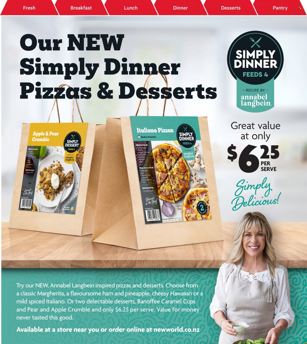 thumbnail - New World mailer - 23.01.2023 - 29.01.2023 - Sales products - onion, pineapple, sauce, salami, ham, grated cheese, pizza dough, ice cream, flour, pepper, spice, caramel, olive oil, cooking oil, baking paper, cup. Page 9.