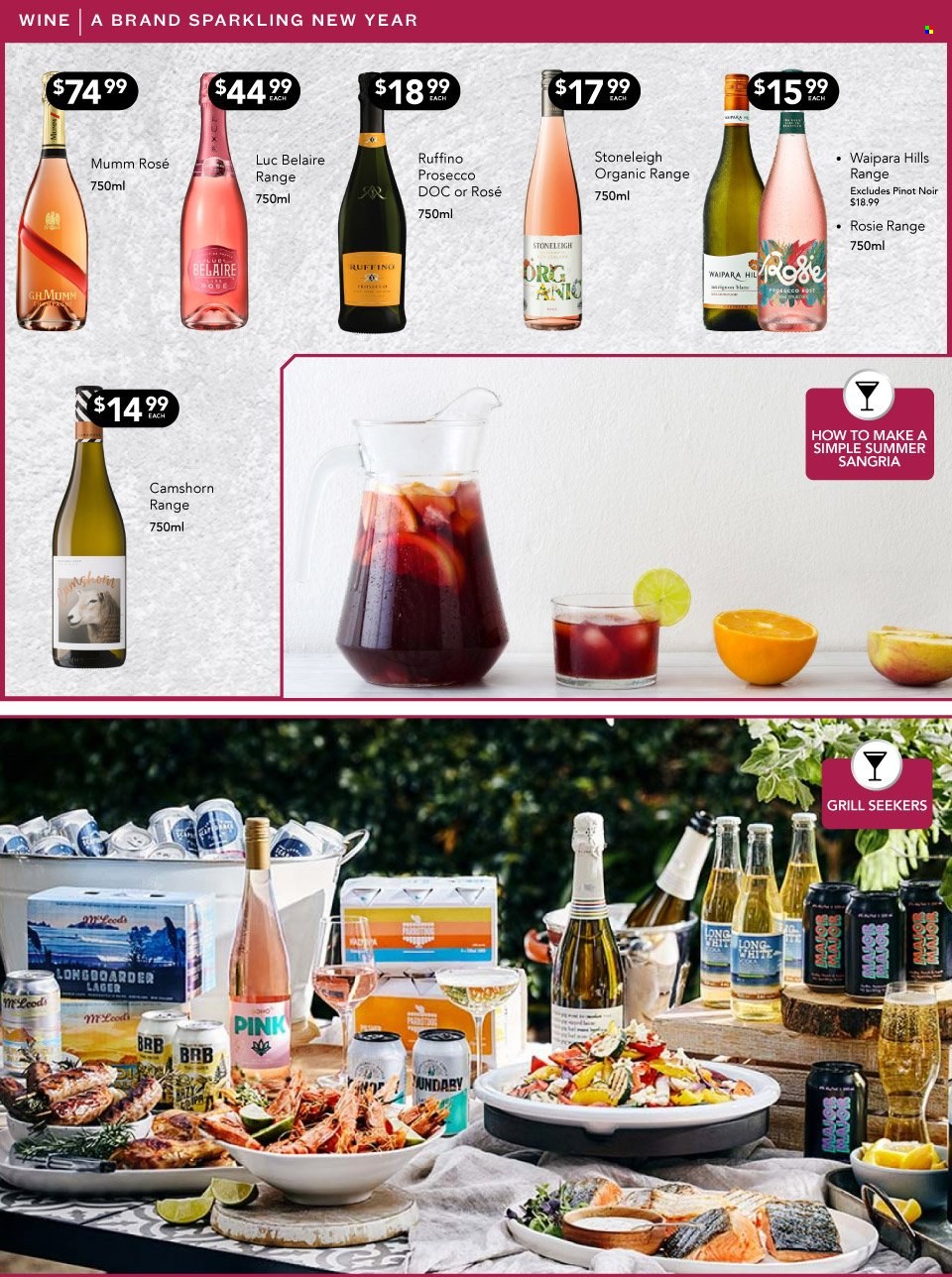 thumbnail - Liquorland mailer - 23.01.2023 - 06.02.2023 - Sales products - red wine, prosecco, wine, Pinot Noir, rosé wine, beer, Lager. Page 7.
