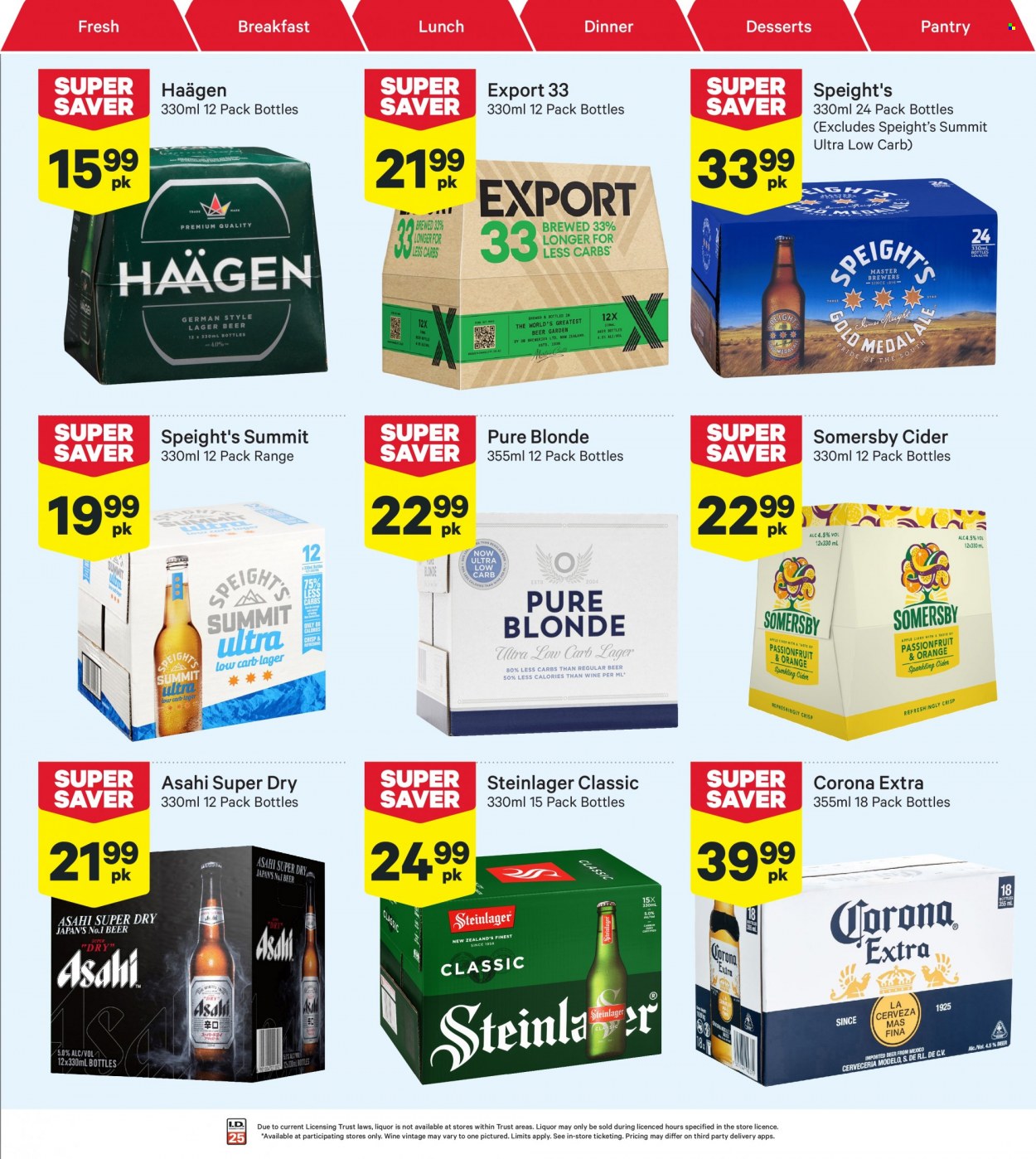 thumbnail - New World mailer - 30.01.2023 - 05.02.2023 - Sales products - Häagen-Dazs, wine, cider, beer, Corona Extra, Steinlager. Page 33.
