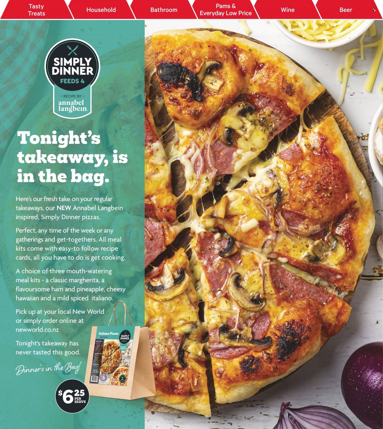 thumbnail - New World mailer - 06.02.2023 - 12.02.2023 - Sales products - pineapple, pizza, ham, wine, beer. Page 10.