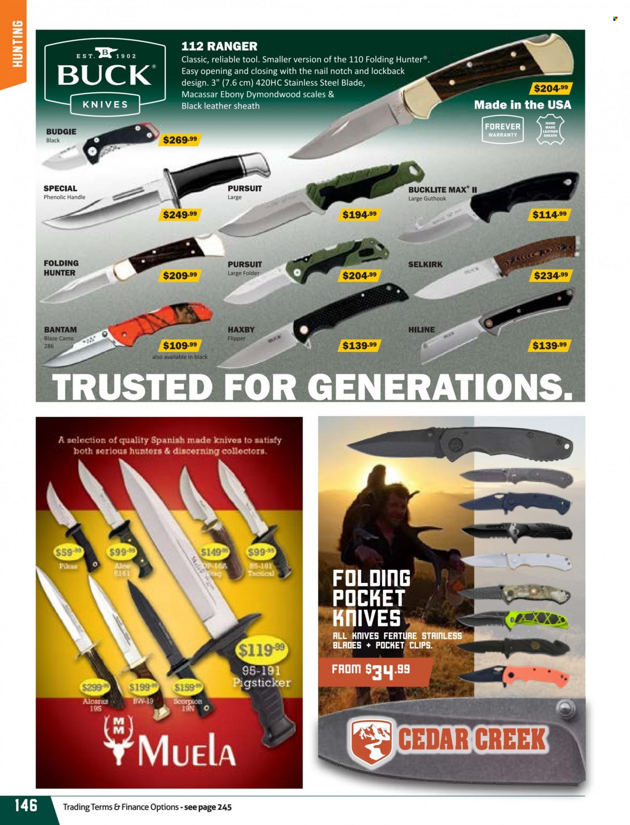 thumbnail - Hunting & Fishing mailer - Sales products - knife. Page 146.