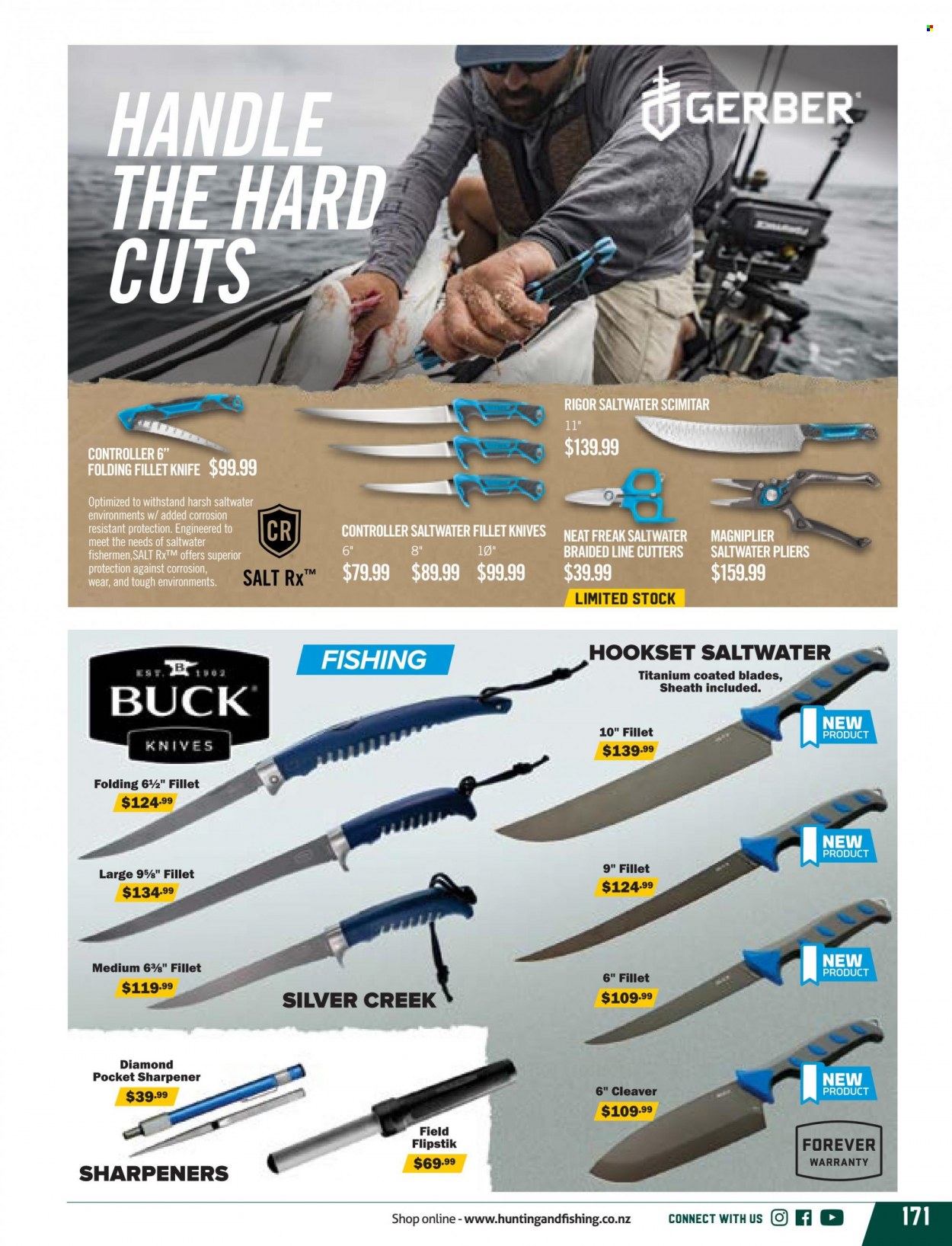 thumbnail - Hunting & Fishing mailer - Sales products - knife, sharpener. Page 171.