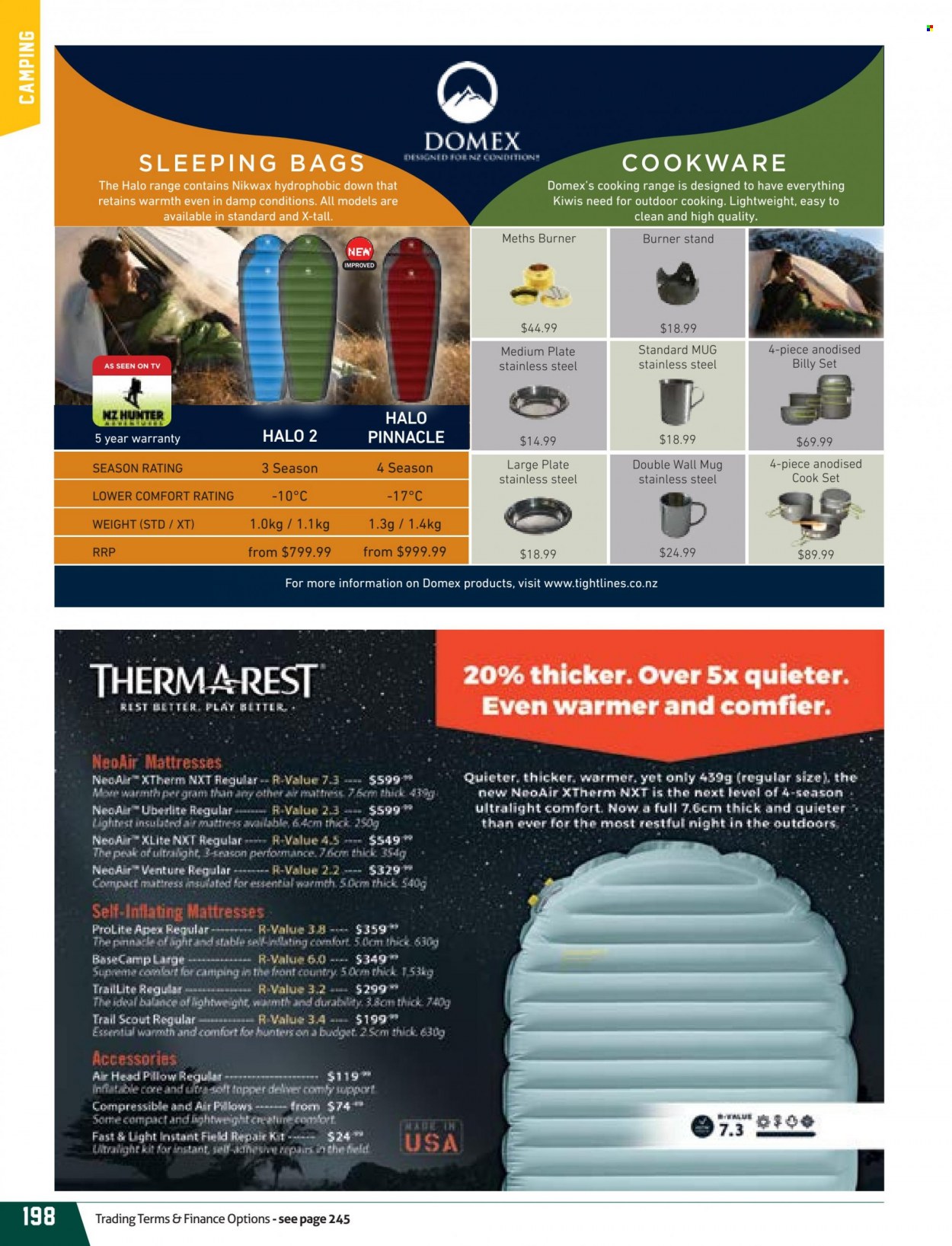 thumbnail - Hunting & Fishing mailer - Sales products - cookware set, mug, plate. Page 198.