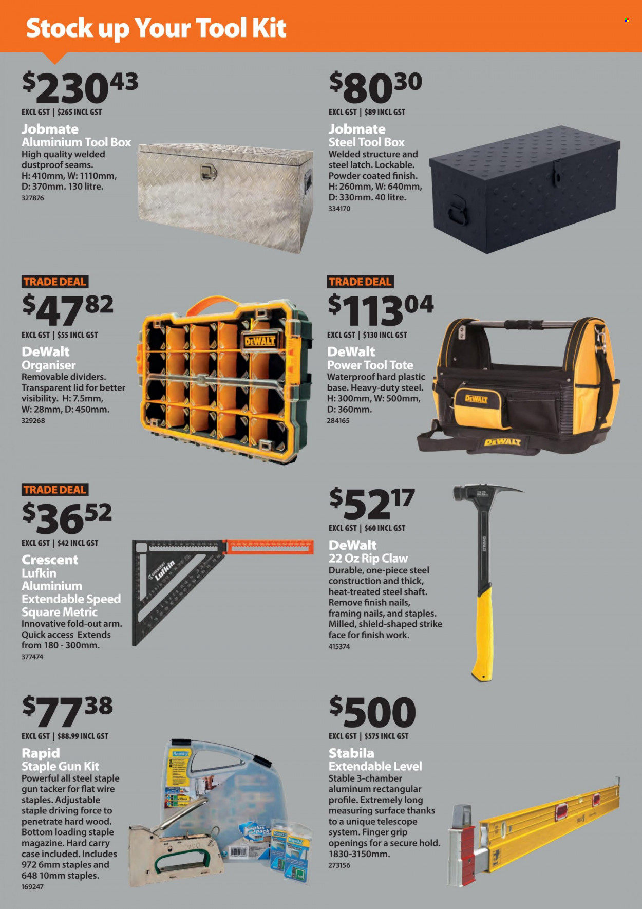 thumbnail - Mitre 10 mailer - 01.03.2023 - 31.03.2023 - Sales products - DeWALT, power tools, tool box, tote, tool set. Page 3.