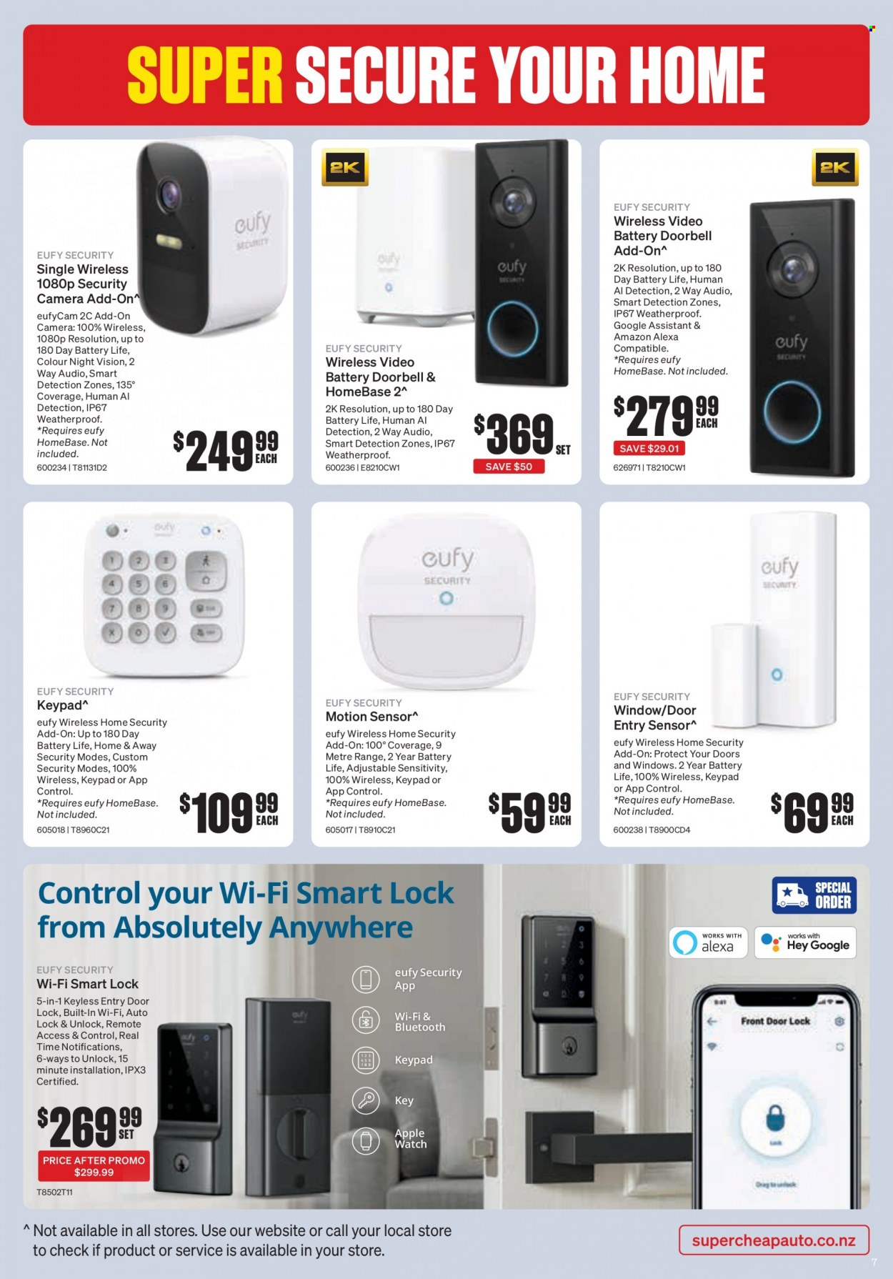 thumbnail - SuperCheap Auto mailer - 13.03.2023 - 22.03.2023 - Sales products - doorbell, security camera, motion sensor, camera, Apple. Page 7.