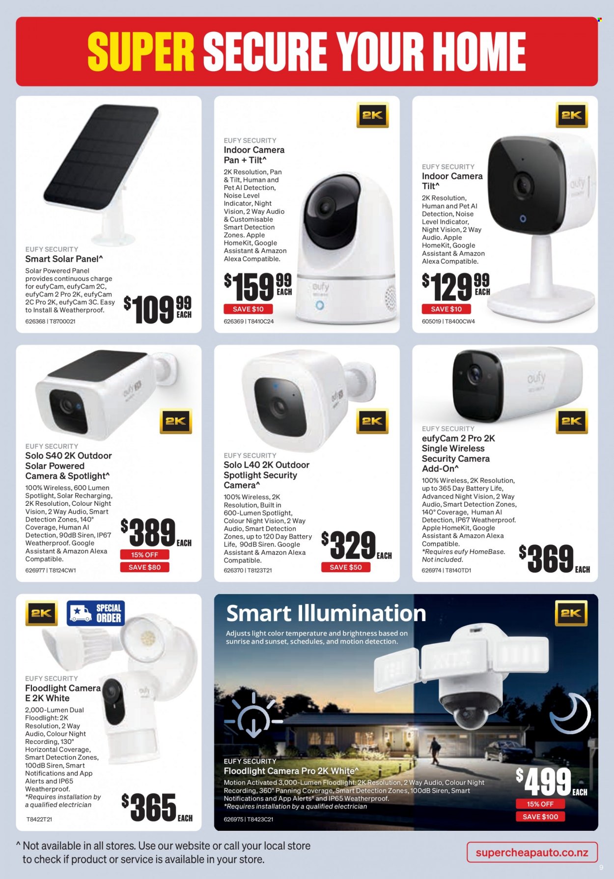 thumbnail - SuperCheap Auto mailer - 13.03.2023 - 22.03.2023 - Sales products - pan, spotlight, security camera, camera, Apple. Page 9.