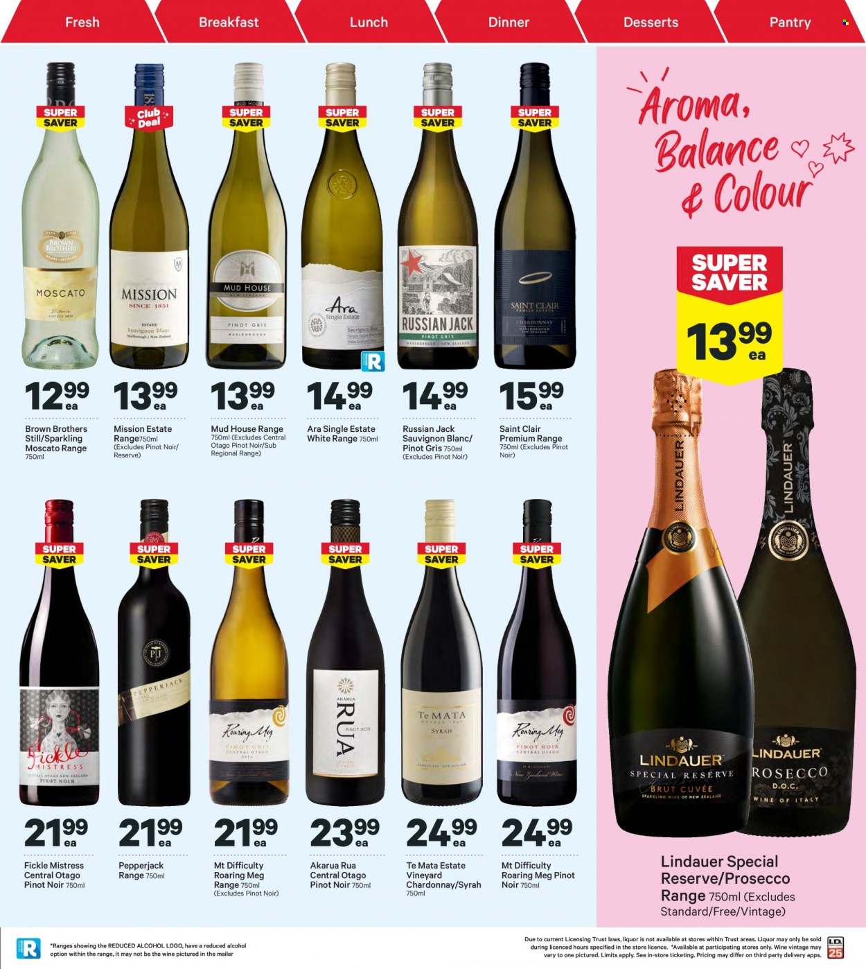 thumbnail - New World mailer - 27.03.2023 - 02.04.2023 - Sales products - Pepper Jack cheese, red wine, sparkling wine, white wine, prosecco, Chardonnay, wine, Pinot Noir, Lindauer, alcohol, Syrah, Moscato, Pinot Grigio, Sauvignon Blanc, BROTHERS. Page 37.