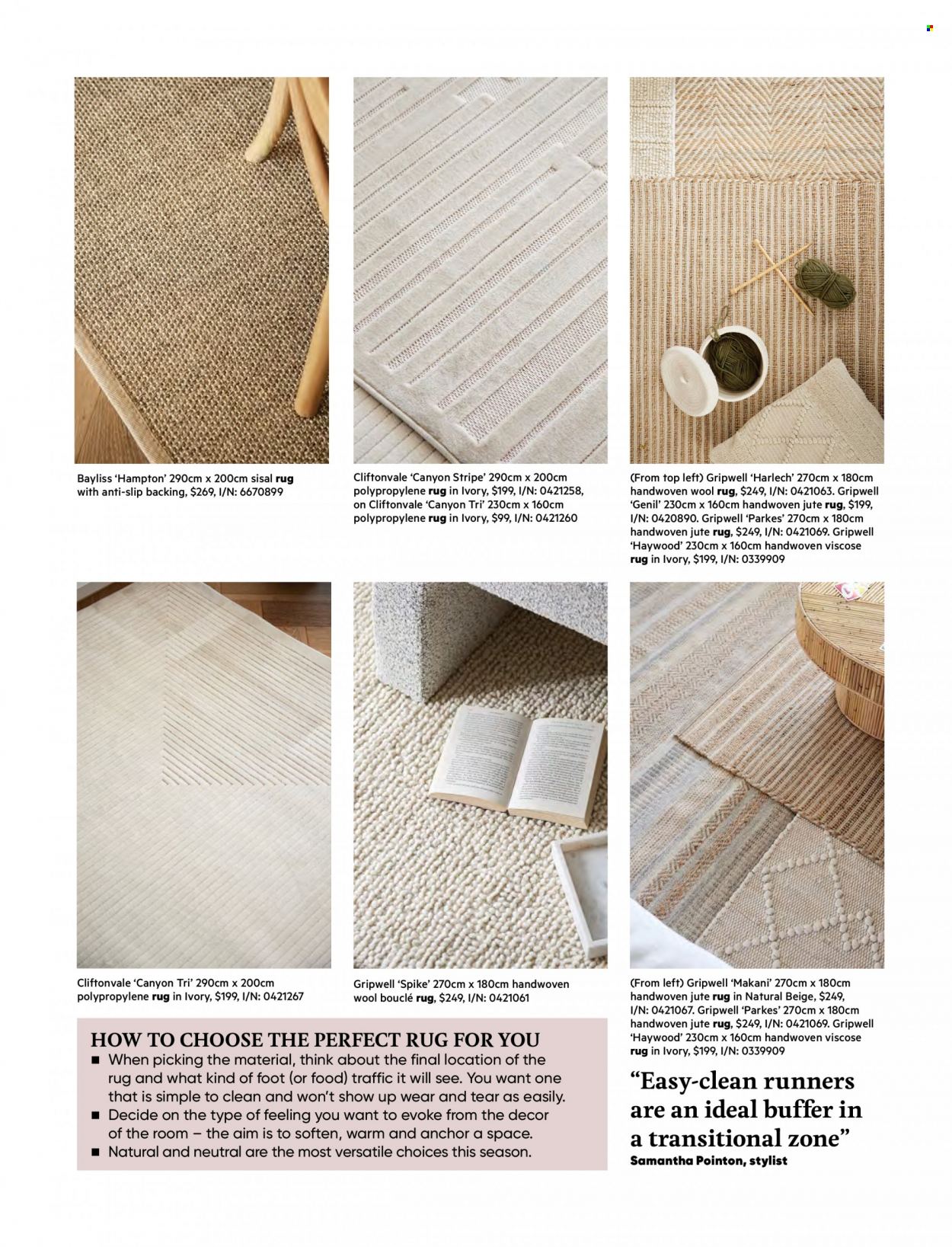 thumbnail - Bunnings Warehouse mailer - 01.05.2023 - 30.06.2023 - Sales products - rug, wool rug. Page 21.