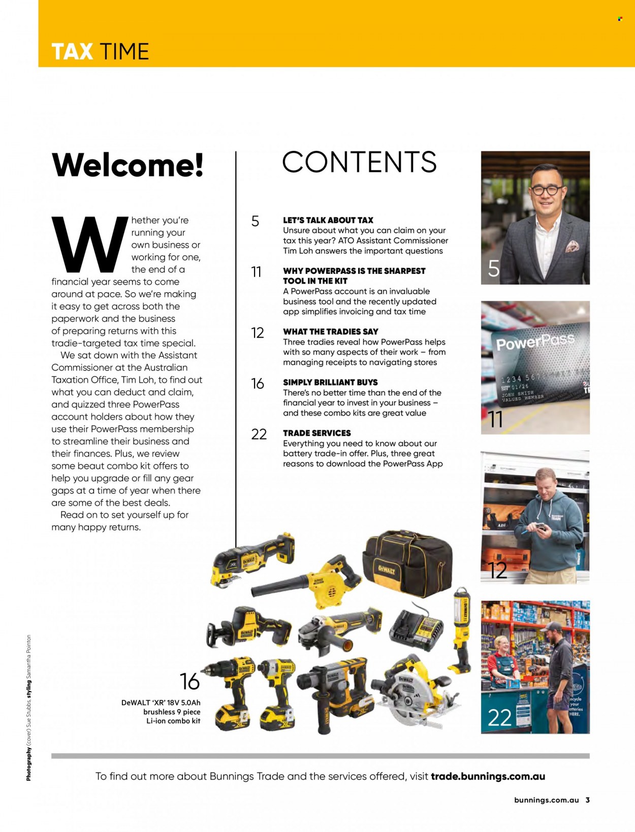 thumbnail - Bunnings Warehouse mailer - 01.05.2023 - 30.06.2023 - Sales products - battery, DeWALT, combo kit. Page 95.
