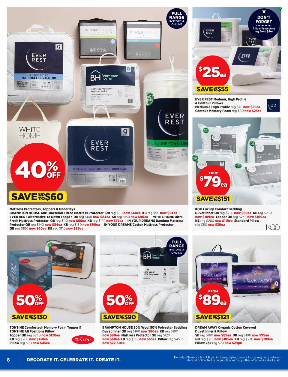 thumbnail - Spotlight mailer - 10.05.2023 - 28.05.2023 - Sales products - bedding, duvet, topper, quilt, mattress protector, pillow protector. Page 8.